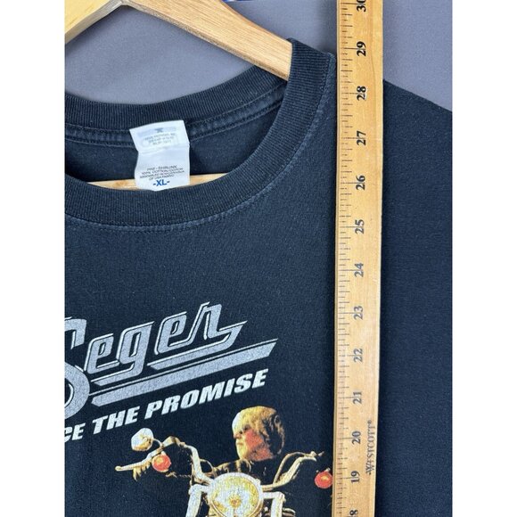 Vintage Y2K Bob Seger Face The Promise Band Tee Album Concert Tour Black XL Tee - Picture 10 of 10